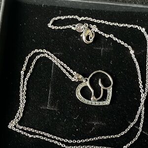 Elegant Silver Heart Pendant Necklace